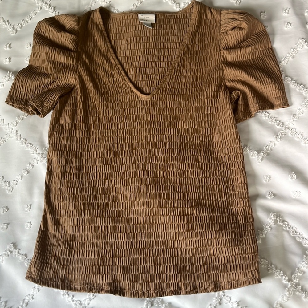 A new day beige V neck
